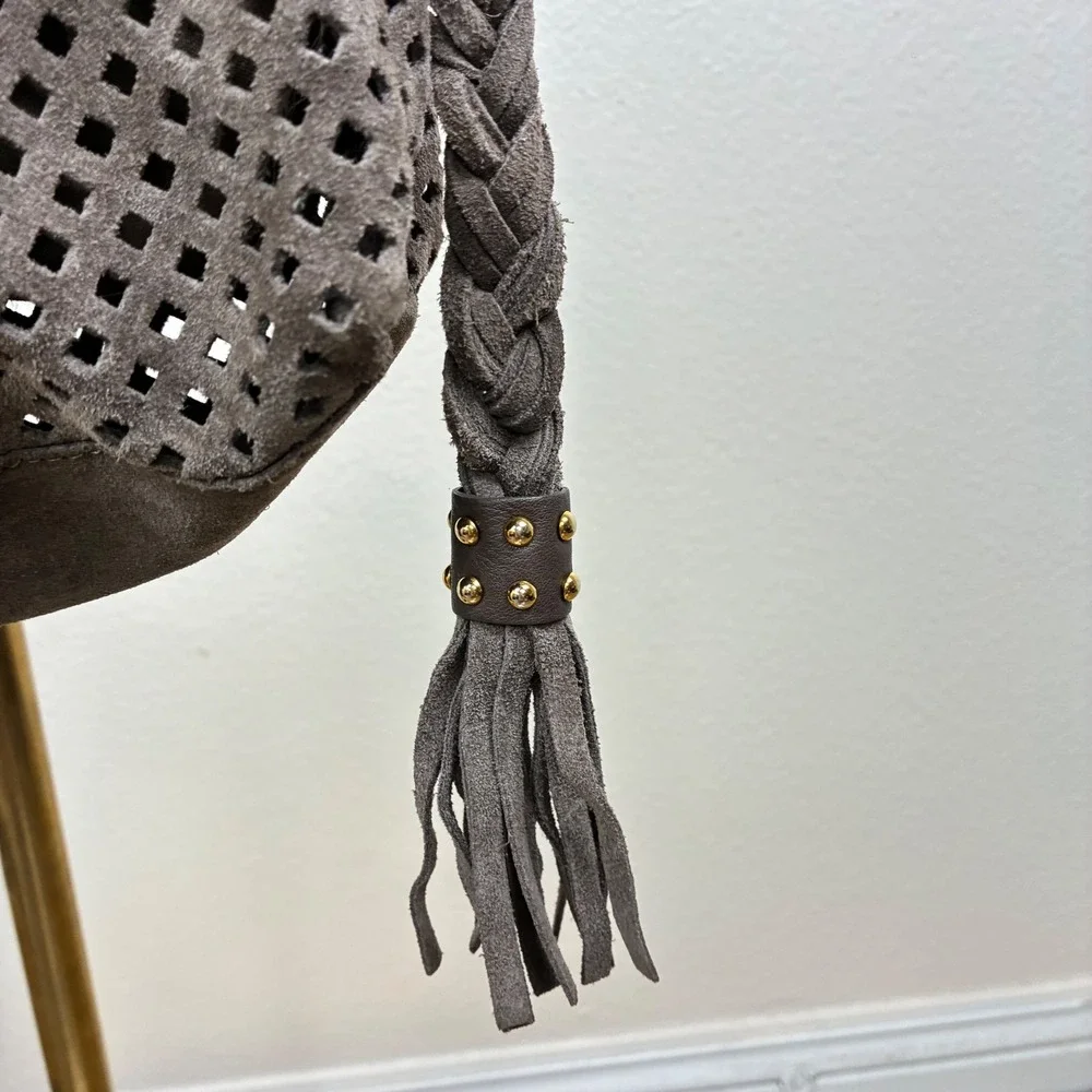 Hotel Particulier Italy Suede Bag Oversized Slouchy Genuine Leather Boho Luxury